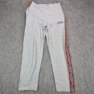 Vintage Asics Sweatpants Mens Small Gray Logo Tape Made in Italy